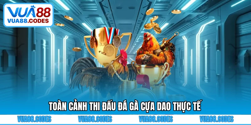 Toàn cảnh thi đấu đá gà cựa dao thực tế